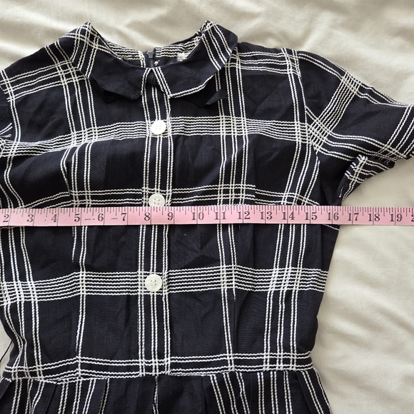 Vintage Jonathan Logan 1950s Plaid Taffeta Dress Size XS/Small - Picture 5 of 7